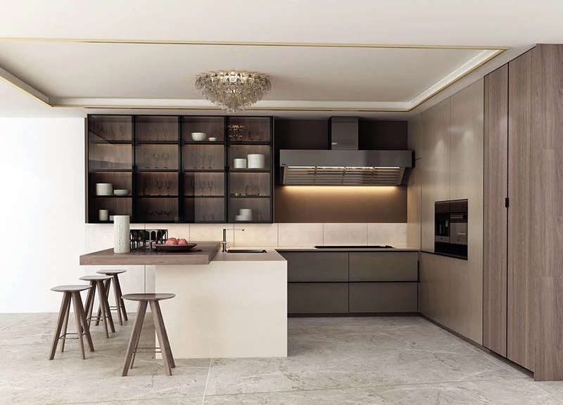 U Shaped Modular Kitchen Cabinets