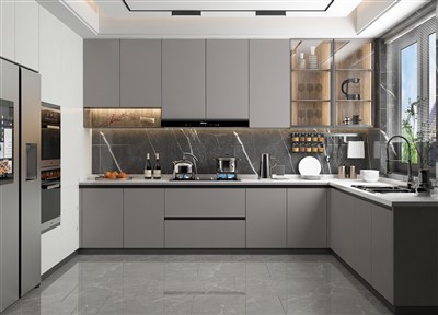 Väikesed U{0}}kujulised köögikapid